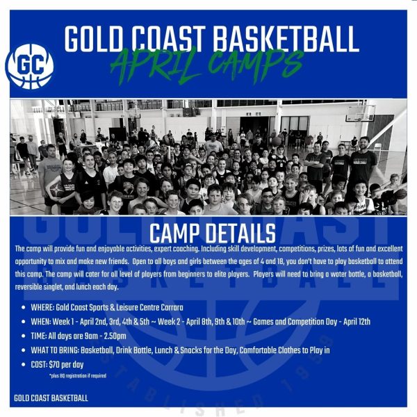 April Gold Coast Basketball Camp Flyer